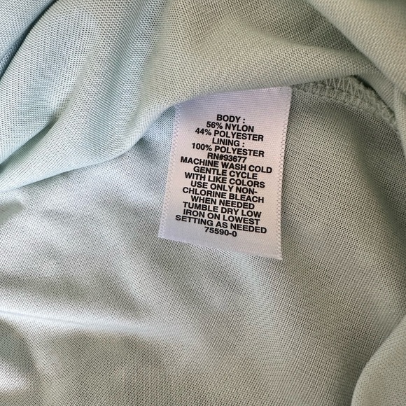 Liz Claiborne Pastel Green Lace Bubble Hem Blouse – Women’s Size M - Picture 7 of 9